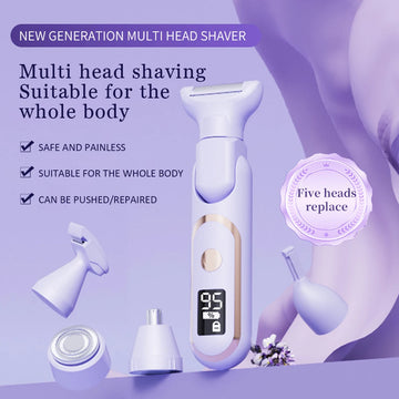 Electric Shaver 4 in 1 for Women, Portable Electric Razor for Women, Rechargeable Women Electric Trimmer for Face Arm Body Legs