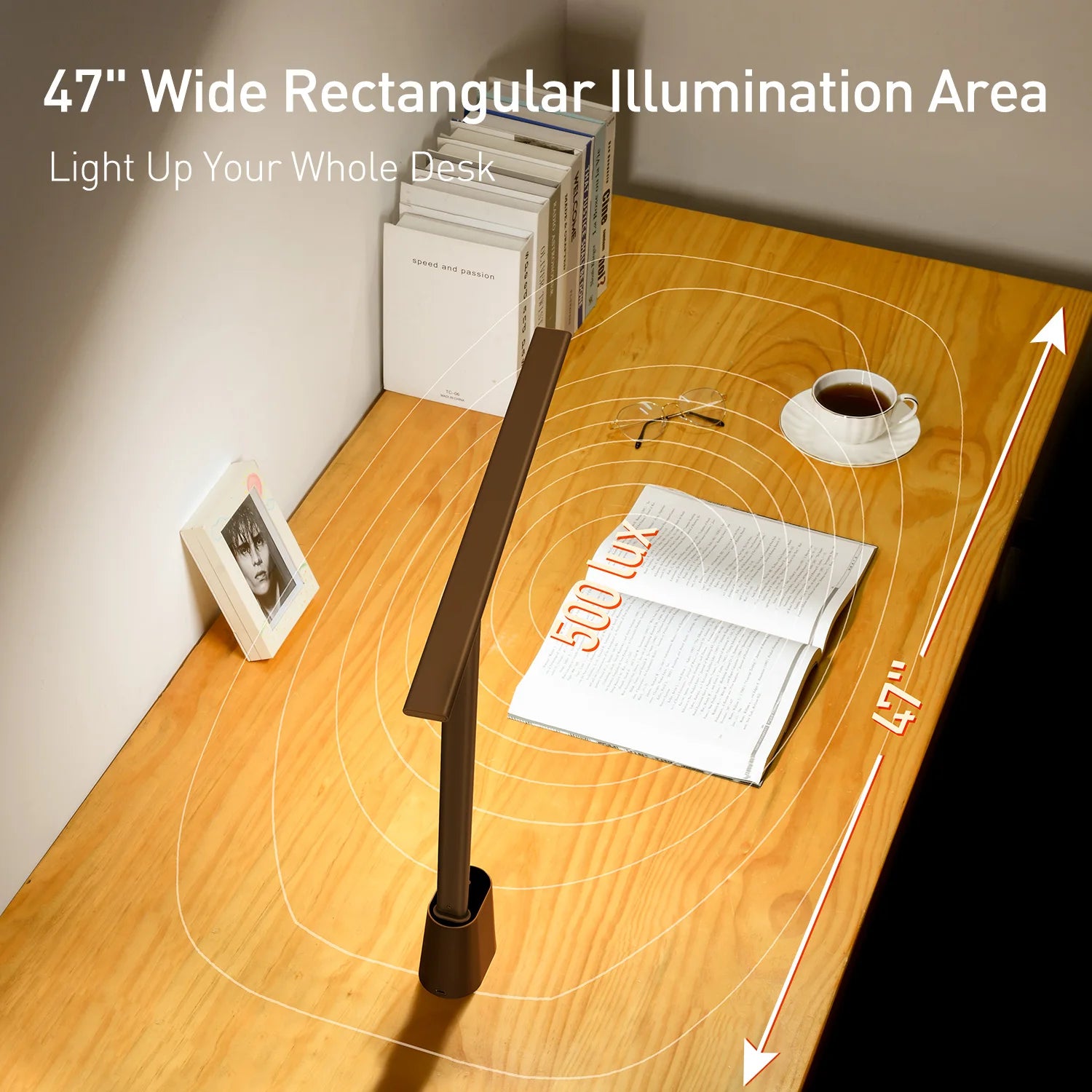 Baseus LED Desk Lamp Eye Protection Study Dimmable Office Light Foldable Table Lamp Smart Adaptive Brightness Bedside Read Lamp - Aurex