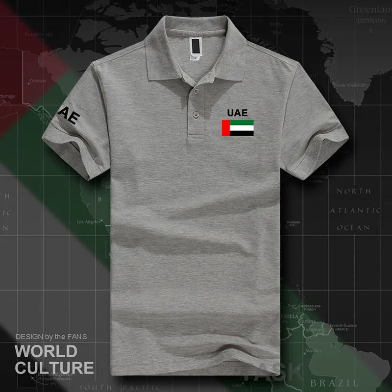 united Arab Emirates polo shirts men short sleeve white brands printed for country 2017 cotton nation team flag new fash ARE UAE - Aurex