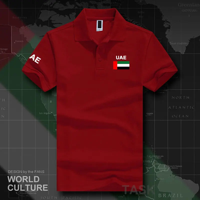united Arab Emirates polo shirts men short sleeve white brands printed for country 2017 cotton nation team flag new fash ARE UAE - Aurex