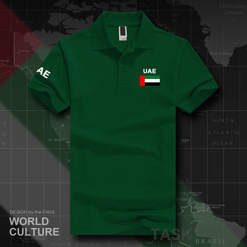 united Arab Emirates polo shirts men short sleeve white brands printed for country 2017 cotton nation team flag new fash ARE UAE - Aurex