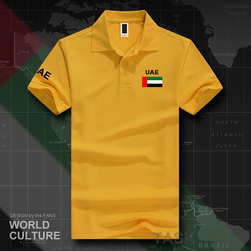 united Arab Emirates polo shirts men short sleeve white brands printed for country 2017 cotton nation team flag new fash ARE UAE - Aurex