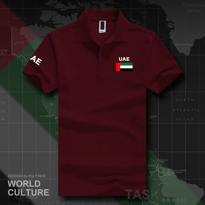 united Arab Emirates polo shirts men short sleeve white brands printed for country 2017 cotton nation team flag new fash ARE UAE - Aurex