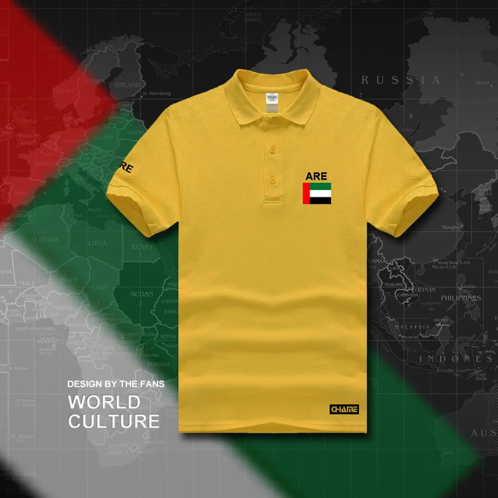 united Arab Emirates polo shirts men short sleeve white brands printed for country 2017 cotton nation team flag new fash ARE UAE - Aurex