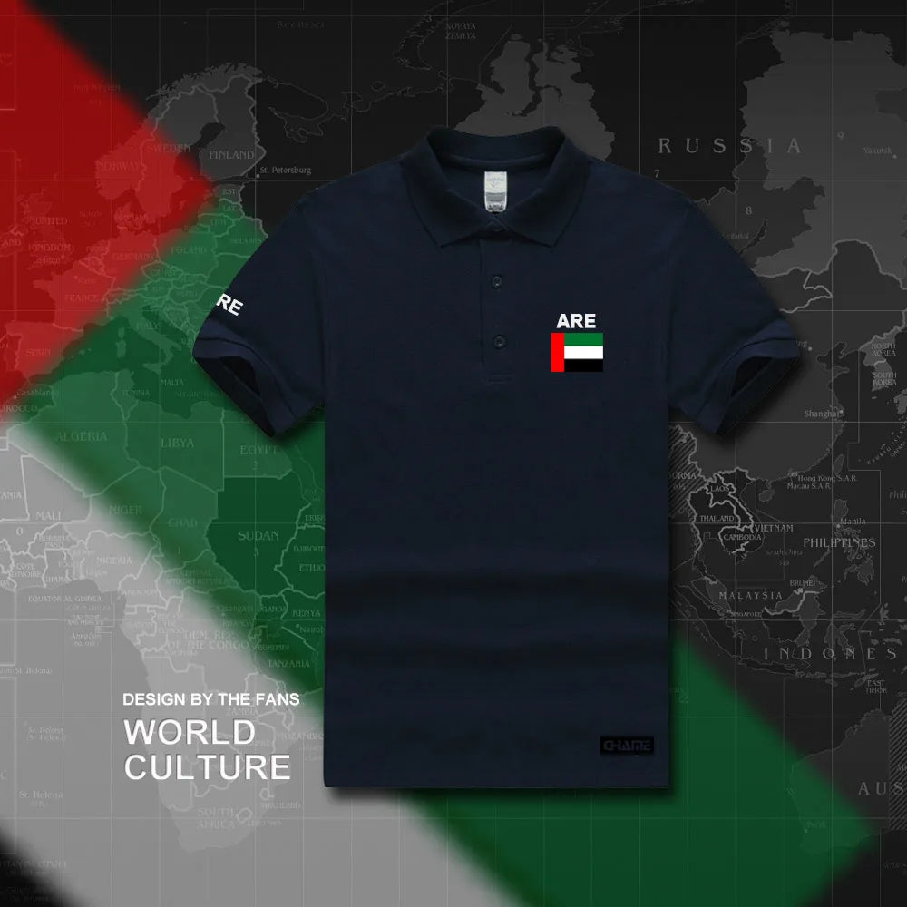 united Arab Emirates polo shirts men short sleeve white brands printed for country 2017 cotton nation team flag new fash ARE UAE - Aurex