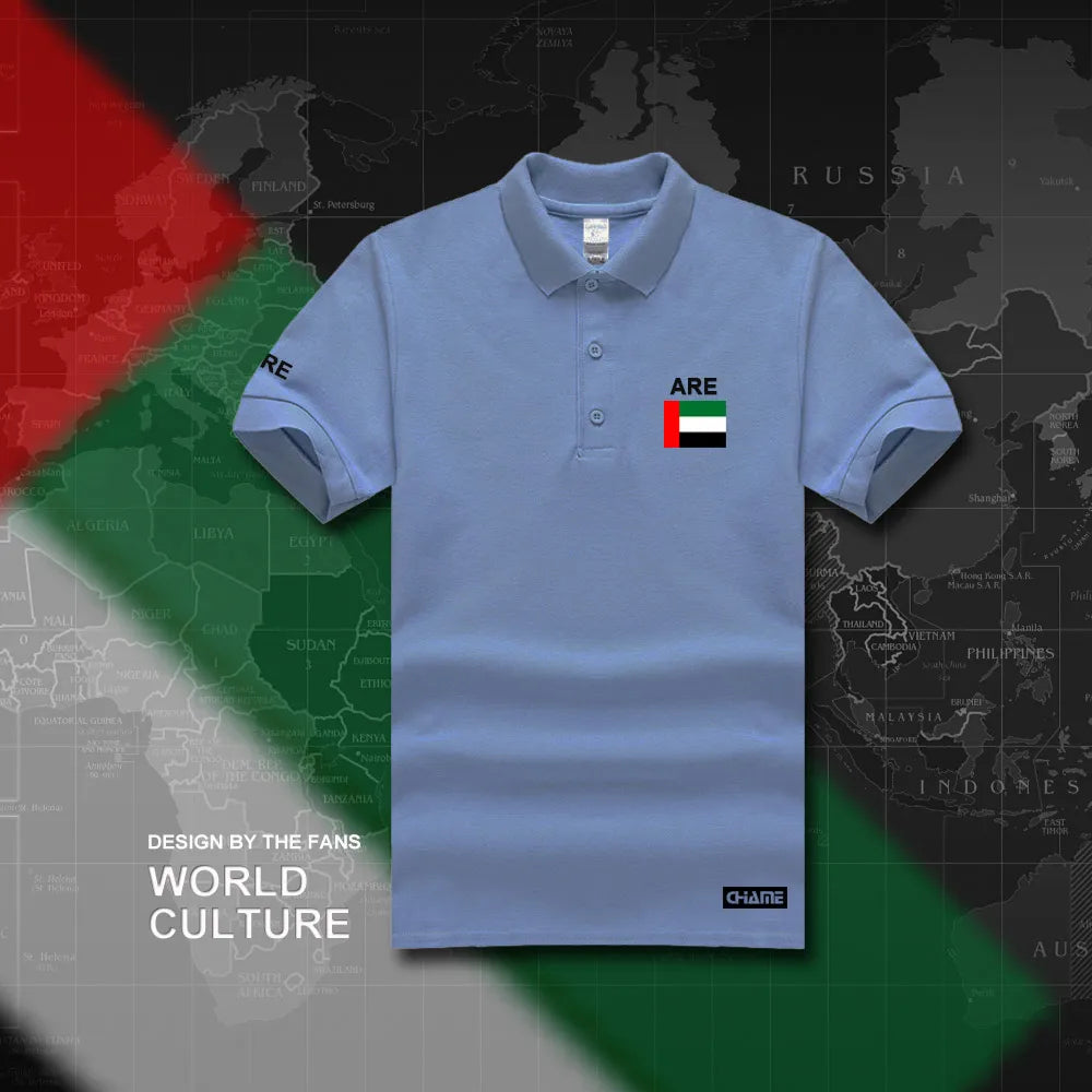 united Arab Emirates polo shirts men short sleeve white brands printed for country 2017 cotton nation team flag new fash ARE UAE - Aurex