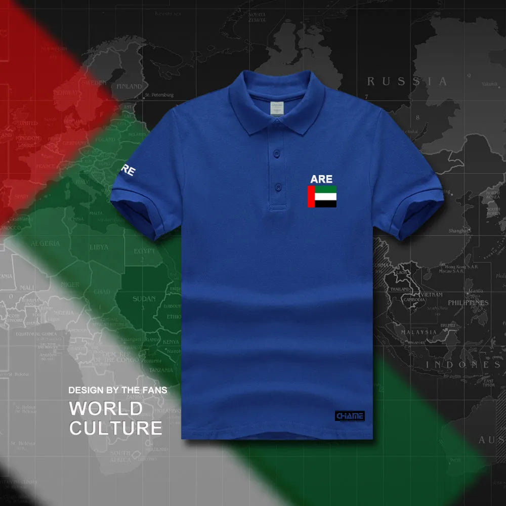 united Arab Emirates polo shirts men short sleeve white brands printed for country 2017 cotton nation team flag new fash ARE UAE - Aurex