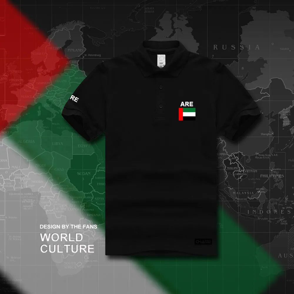 united Arab Emirates polo shirts men short sleeve white brands printed for country 2017 cotton nation team flag new fash ARE UAE - Aurex