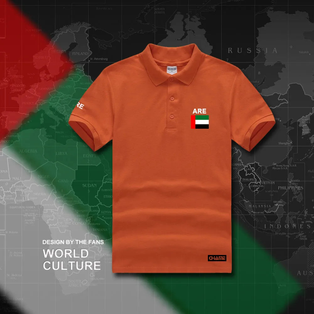 united Arab Emirates polo shirts men short sleeve white brands printed for country 2017 cotton nation team flag new fash ARE UAE - Aurex