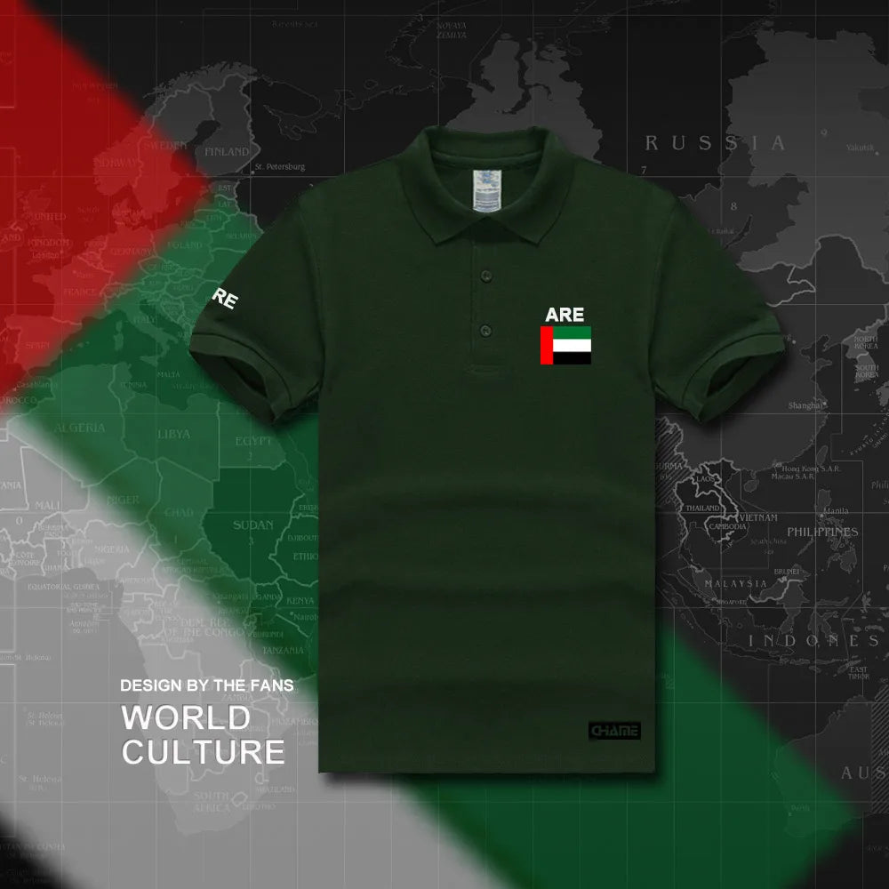 united Arab Emirates polo shirts men short sleeve white brands printed for country 2017 cotton nation team flag new fash ARE UAE - Aurex