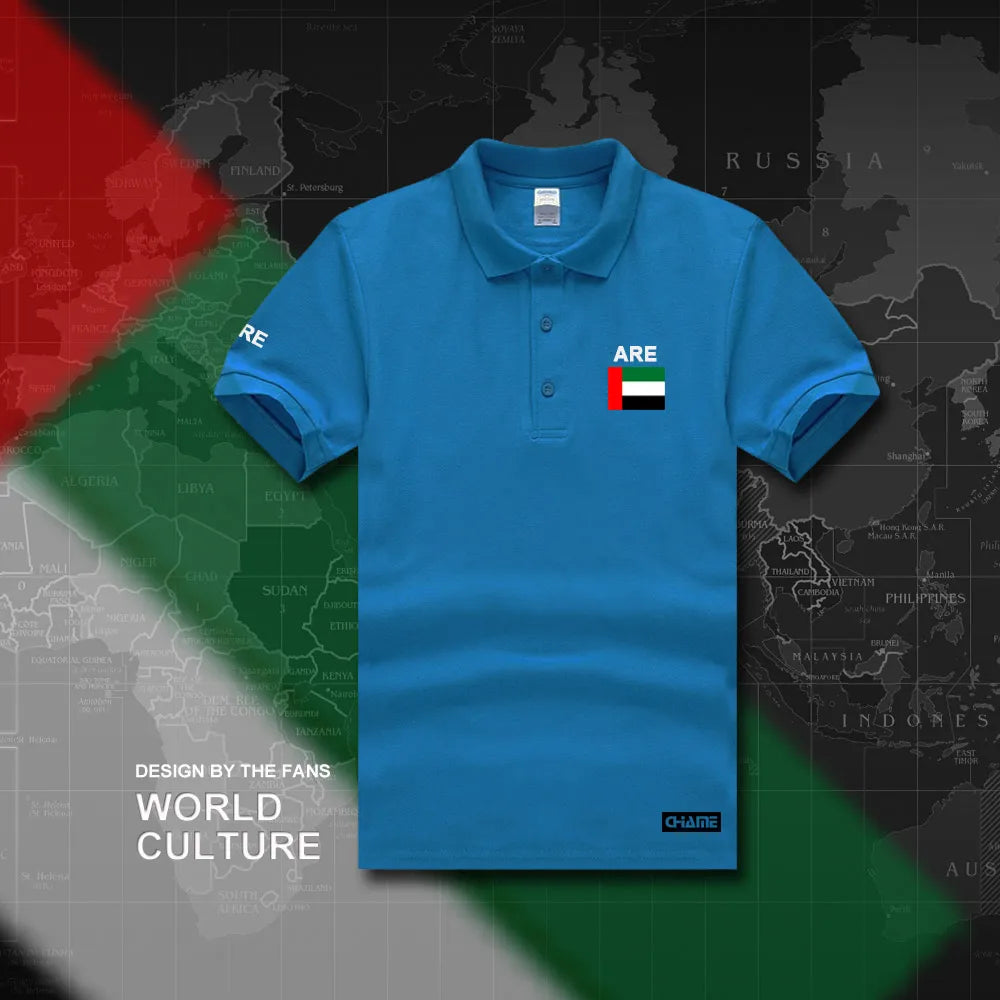 united Arab Emirates polo shirts men short sleeve white brands printed for country 2017 cotton nation team flag new fash ARE UAE - Aurex