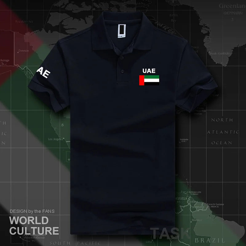 united Arab Emirates polo shirts men short sleeve white brands printed for country 2017 cotton nation team flag new fash ARE UAE - Aurex