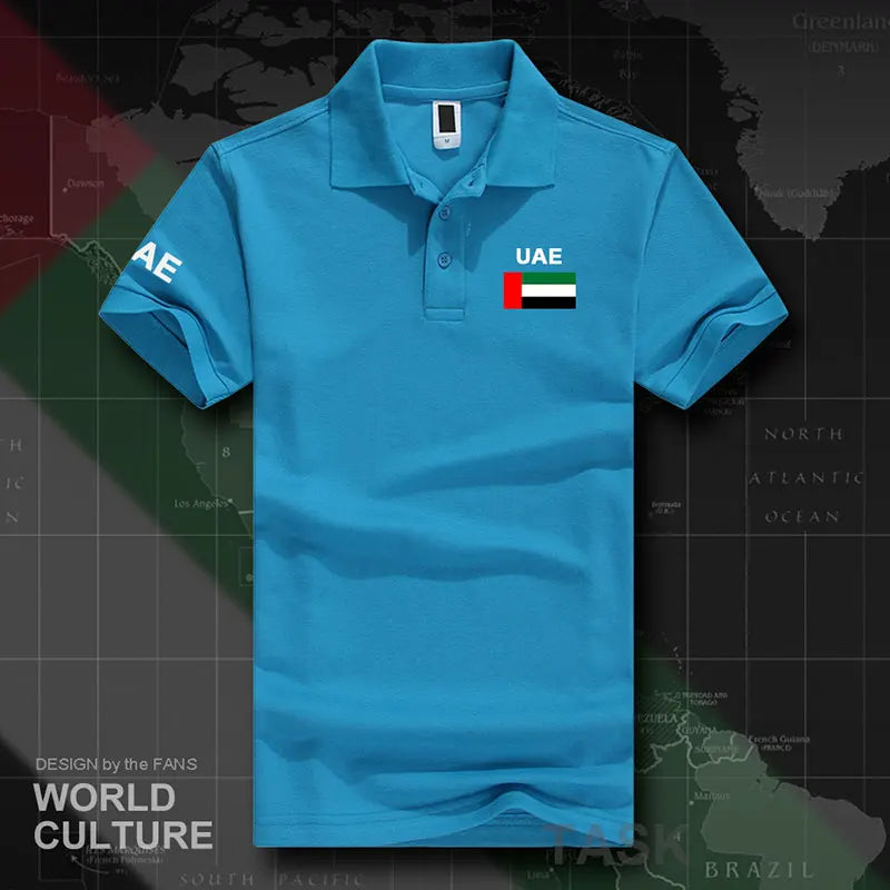 united Arab Emirates polo shirts men short sleeve white brands printed for country 2017 cotton nation team flag new fash ARE UAE - Aurex