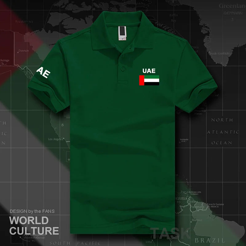 united Arab Emirates polo shirts men short sleeve white brands printed for country 2017 cotton nation team flag new fash ARE UAE - Aurex