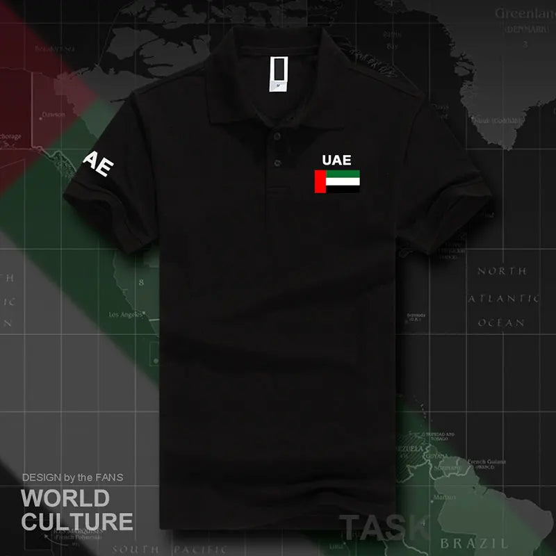 united Arab Emirates polo shirts men short sleeve white brands printed for country 2017 cotton nation team flag new fash ARE UAE - Aurex