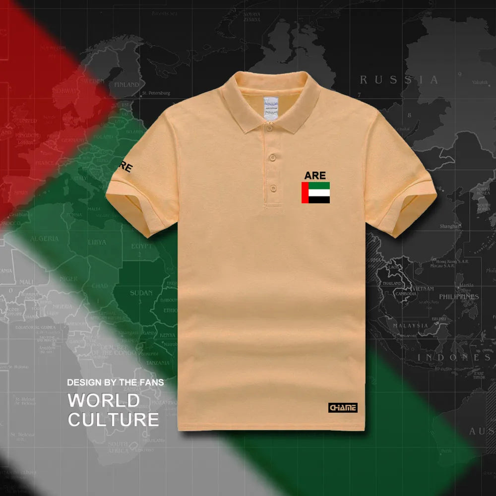 united Arab Emirates polo shirts men short sleeve white brands printed for country 2017 cotton nation team flag new fash ARE UAE - Aurex