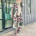 ZANZEA Vintage Women Long Sleeve Blouse Pant Sets 2PCS Floral Printed Loose Outifits Retro Casual Trouser Suit Muslim Tracksuits - Aurex