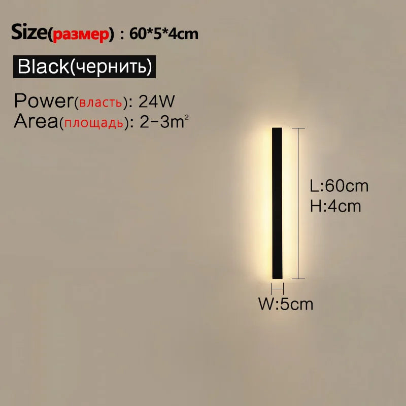 Waterproof Wall Light Outdoor Garden Wall lamps LED Lights Modern Nordic  Living Room TV Background IP65 110/220v Wall washer - Aurex
