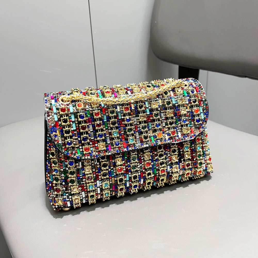 Rhinestones Evening clutch Bag Purses and handbag luxury Designer shoulder bag Shiny Crystal Clutch purse Woman's bag