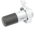 FIFINE Dynamic USB/XLR Microphone with Gain Knob/Touch-mute/Headphone Jack,Recording Mic for PC Sound Card Streaming-K688W White - Aurex