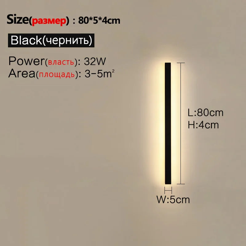 Waterproof Wall Light Outdoor Garden Wall lamps LED Lights Modern Nordic  Living Room TV Background IP65 110/220v Wall washer - Aurex