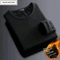 Thickened Fleece-Lined Warm Mens Winter Base Layer Tops Round Neck Sweatshirt T-Shirt Inner Winter Clothing For Youth - Aurex