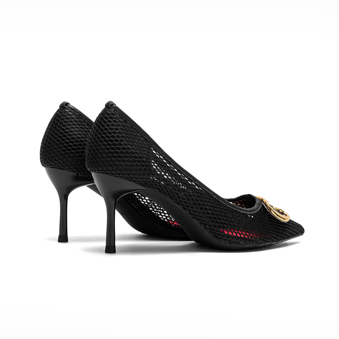 Heels Sandals 2025 Spring New Pointed Toe High Heels Mesh Upper Breathable Comfortable Banquet Wedding Shoes