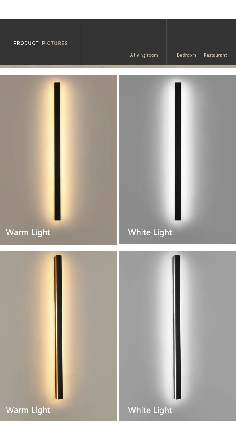 Waterproof Wall Light Outdoor Garden Wall lamps LED Lights Modern Nordic  Living Room TV Background IP65 110/220v Wall washer - Aurex