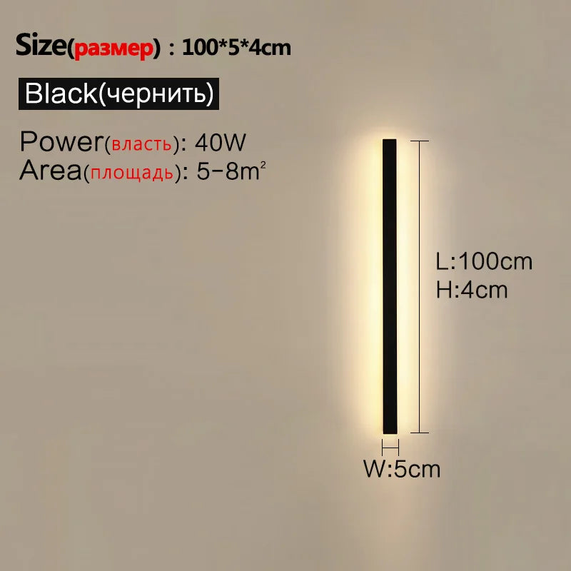 Waterproof Wall Light Outdoor Garden Wall lamps LED Lights Modern Nordic  Living Room TV Background IP65 110/220v Wall washer - Aurex