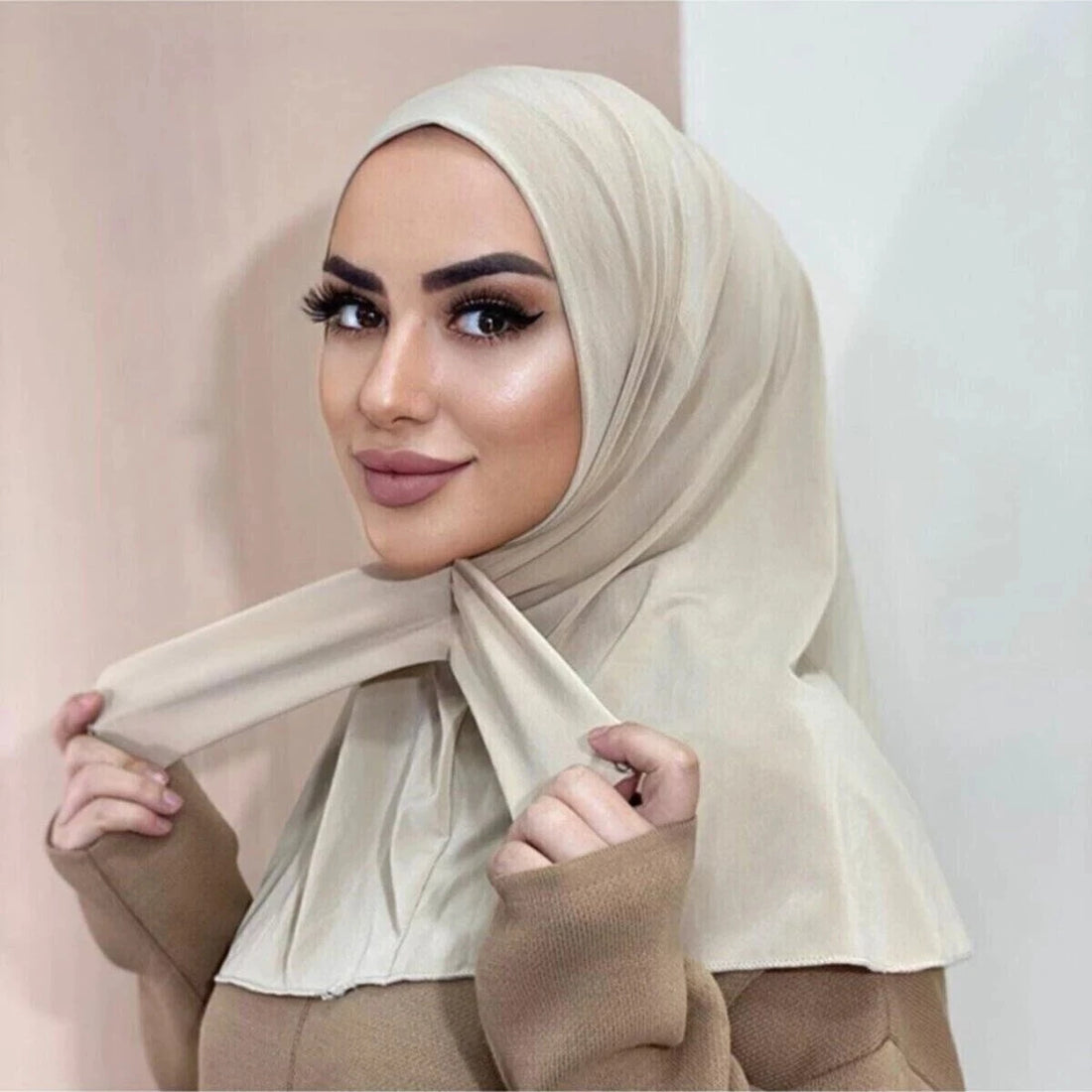 Muslim Fashion Women Print Head Scarf Shawl Tie Abaya Turban Hat Ready To Wear Inner Hijabs Bonnet Headband 2022 New