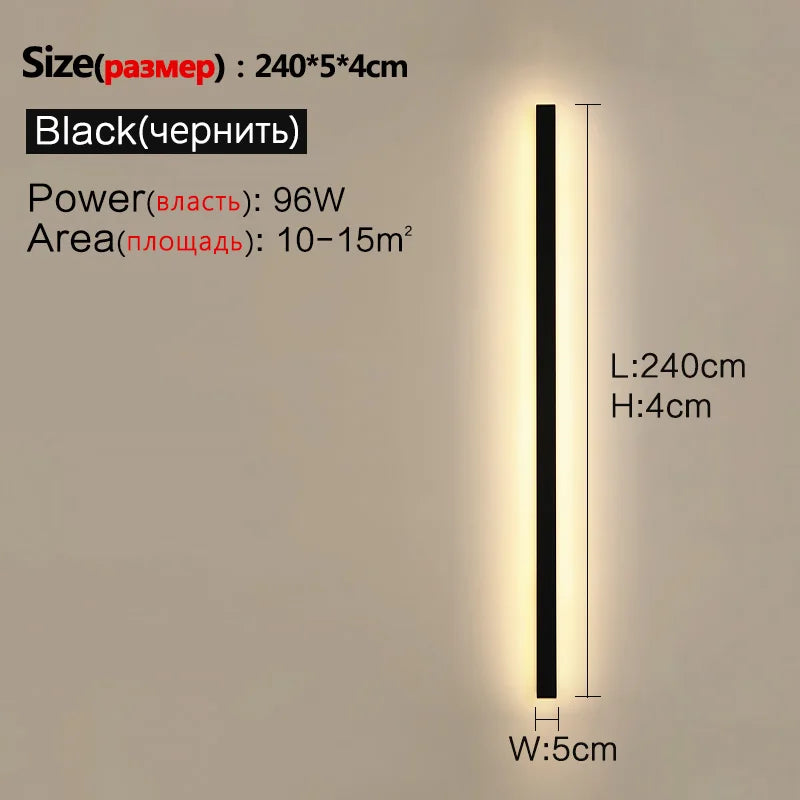 Waterproof Wall Light Outdoor Garden Wall lamps LED Lights Modern Nordic  Living Room TV Background IP65 110/220v Wall washer - Aurex