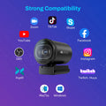 Webcam 4K Streaming Web Camera 1080P 60FPS USB Camera EMEET S600 Autofocus Living Stream Camera With Mics for Tiktok/YouTube - Aurex