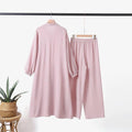 ZANZEA Autumn Muslim Sets Turkey Dubai Abaya Women Long Sleeve Shirt Set Causal Pants Suits Abayas For Women IsIamic Outifits - Aurex