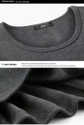 Thickened Fleece-Lined Warm Mens Winter Base Layer Tops Round Neck Sweatshirt T-Shirt Inner Winter Clothing For Youth - Aurex