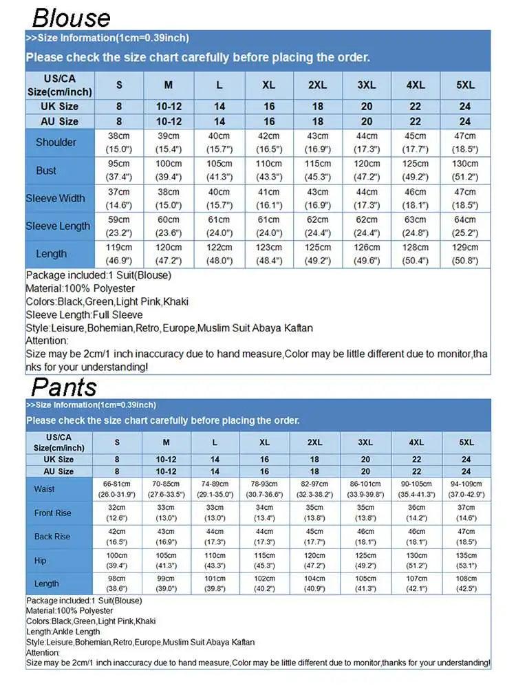 ZANZEA Autumn Muslim Sets Turkey Dubai Abaya Women Long Sleeve Shirt Set Causal Pants Suits Abayas For Women IsIamic Outifits - Aurex