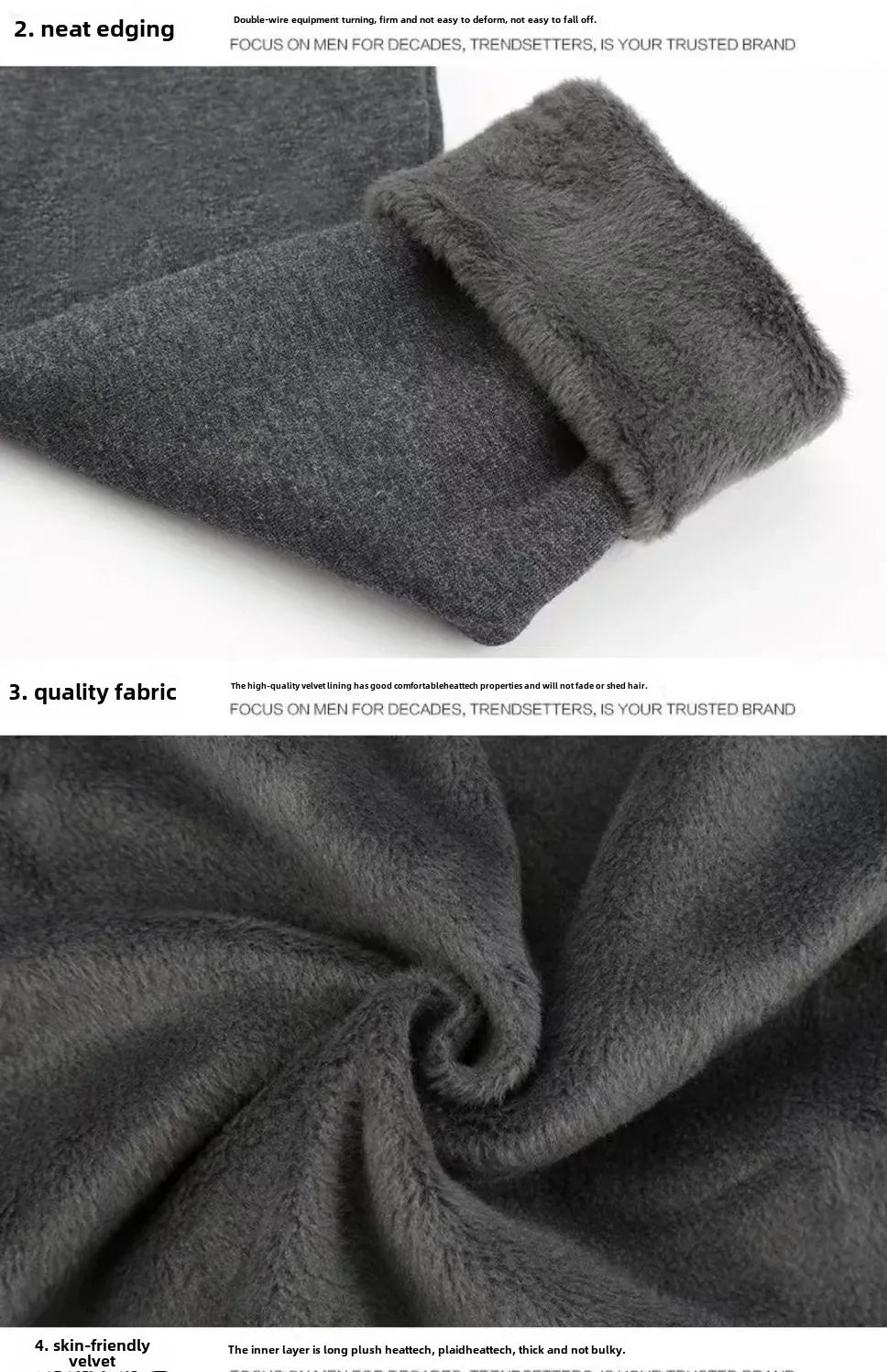 Thickened Fleece-Lined Warm Mens Winter Base Layer Tops Round Neck Sweatshirt T-Shirt Inner Winter Clothing For Youth - Aurex