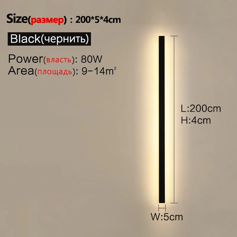 Waterproof Wall Light Outdoor Garden Wall lamps LED Lights Modern Nordic  Living Room TV Background IP65 110/220v Wall washer - Aurex
