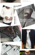 Thickened Fleece-Lined Warm Mens Winter Base Layer Tops Round Neck Sweatshirt T-Shirt Inner Winter Clothing For Youth - Aurex