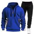 Winter Hoodie Sets Men Fashion Fleece Red Hoodies Black Brand Pants Casual Jogger Suit Tracksuit Sweatshirt Woman Pullover S-3XL - Aurex