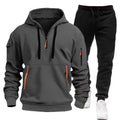Winter Hoodie Sets Men Fashion Fleece Red Hoodies Black Brand Pants Casual Jogger Suit Tracksuit Sweatshirt Woman Pullover S-3XL - Aurex