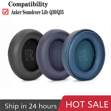 Replacement Earpads Cushions for Anker Soundcore Headphone Q30 and Anker Q35, Life Q 30 Earpads Ear Cushions with Protein Leathe