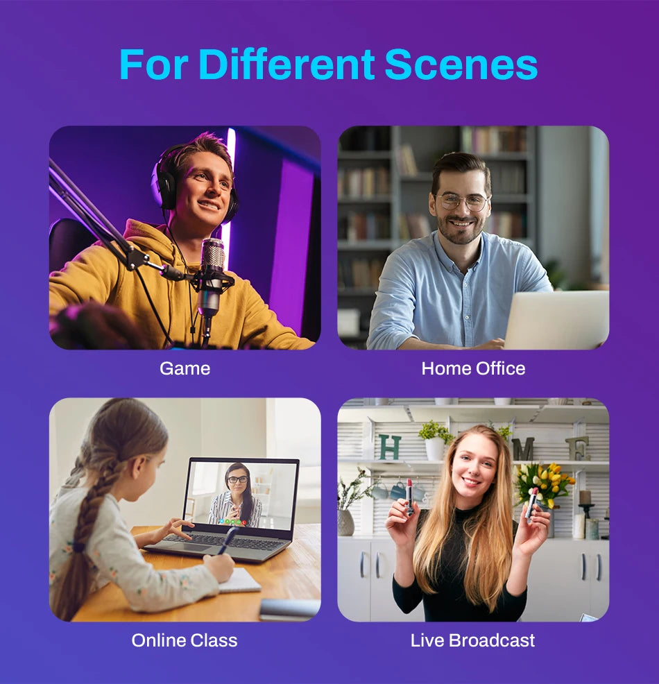 Webcam 2K Web Camera 1080P 60FPS Streaming Camera Autofocus EMEET C960 2K USB WebCam With Microphones for YouTube Desktop/Laptop - Aurex