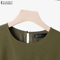 ZANZEA Women Two Piece Sets Outifits Fashion Tracksuit Muslim Long Sleeve Blouse Pant Sets Casual Solid Matching Sets 2PCS - Aurex
