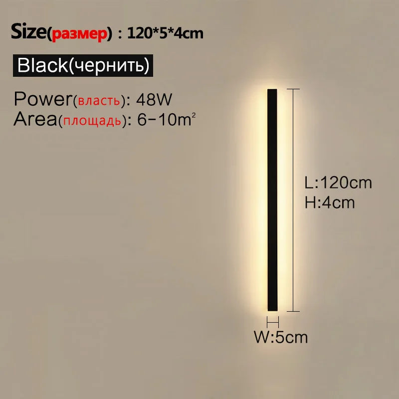Waterproof Wall Light Outdoor Garden Wall lamps LED Lights Modern Nordic  Living Room TV Background IP65 110/220v Wall washer - Aurex