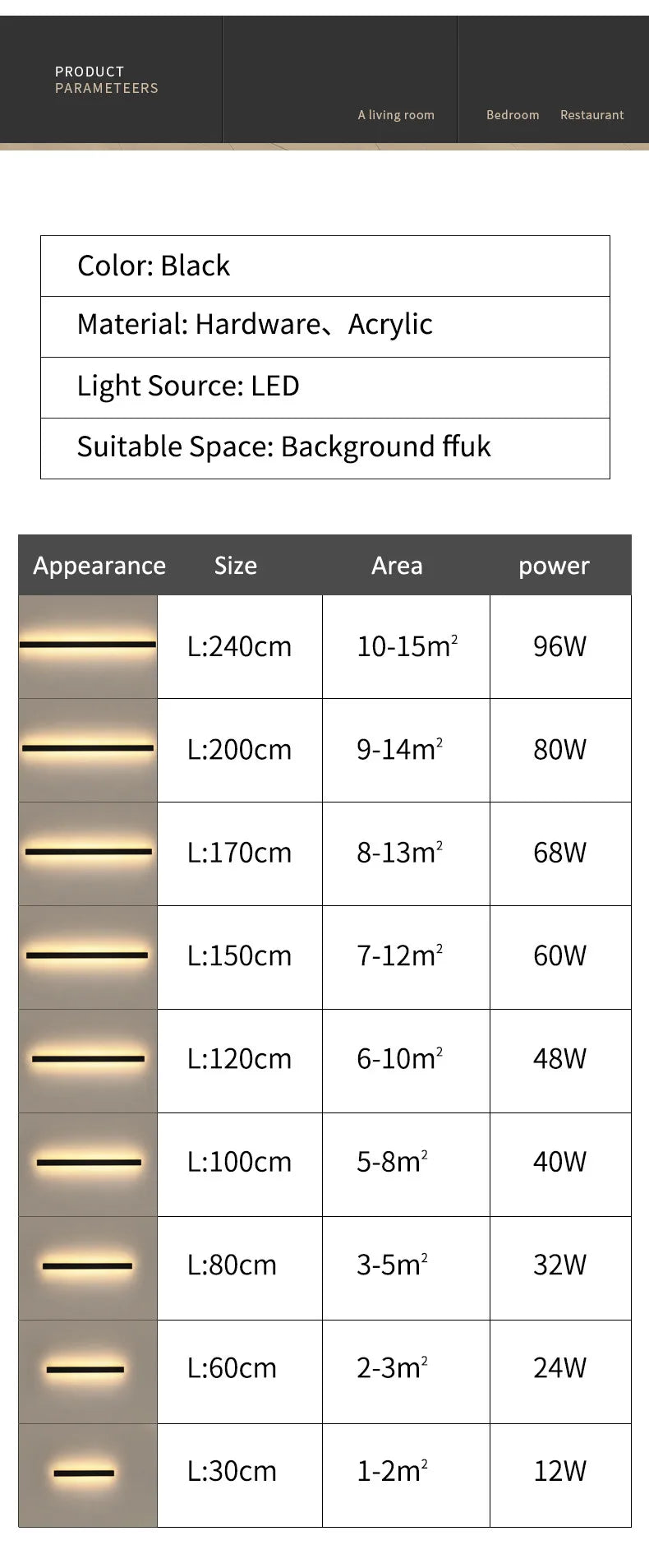 Waterproof Wall Light Outdoor Garden Wall lamps LED Lights Modern Nordic  Living Room TV Background IP65 110/220v Wall washer - Aurex